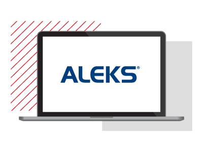 Laptop with ALEKS logo on the screen
