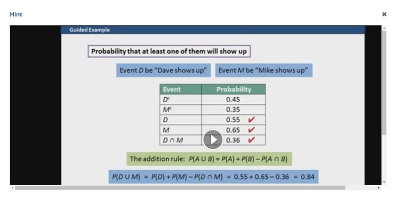 Guided example snapshot within the Connect platform.